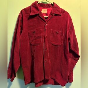 TruVal Vintage Burgundy Corduroy Shirt